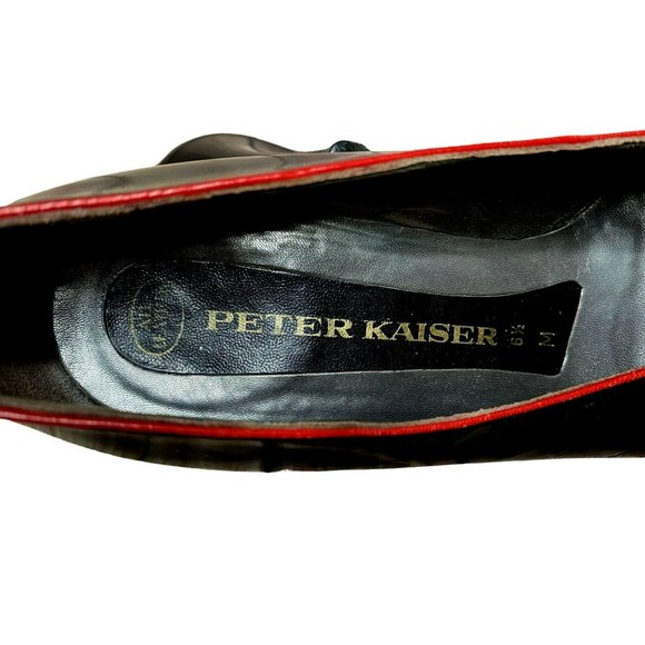 Vintage Peter Kaiser Black Leather Pumps Sz 6.5 M - Picture 7 of 8